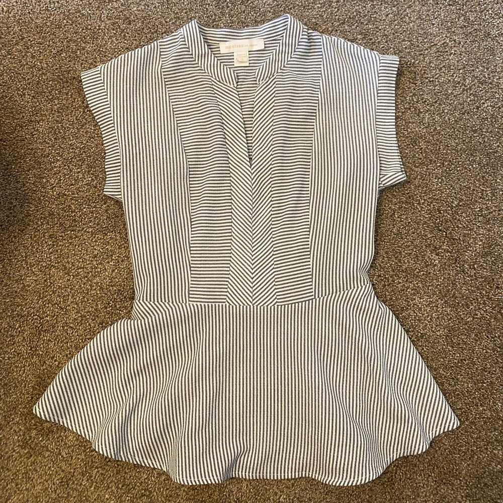 Stripped Peplum Top